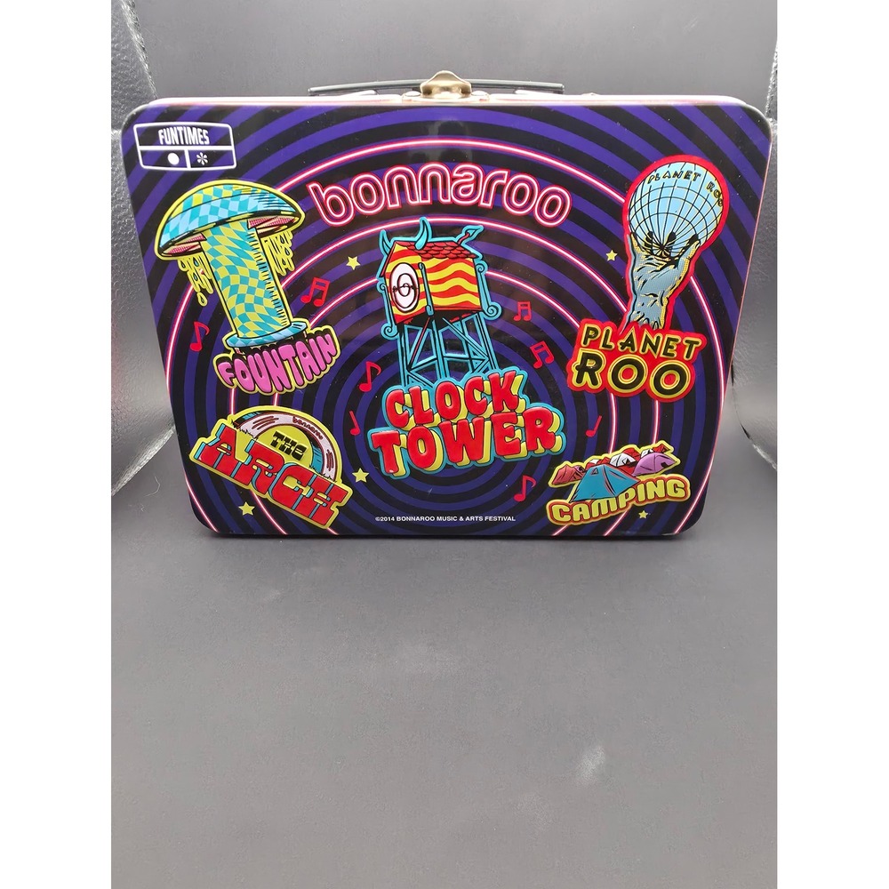 2014 Bonnaroo Music & Arts Festival collectible metal lunch box made by Funtimes